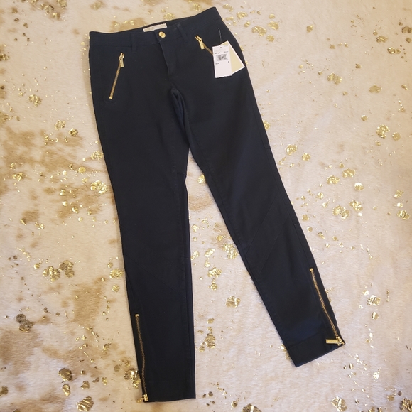 Michael Kors 0 Navy Skinny Zipper Cargo Pants - Picture 7 of 10